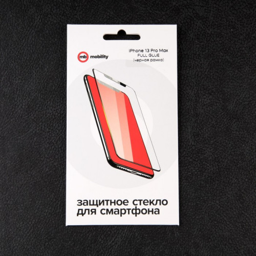 Защитное стекло mObility, для iPhone 13 Pro Max, полный клей, черное Red Line