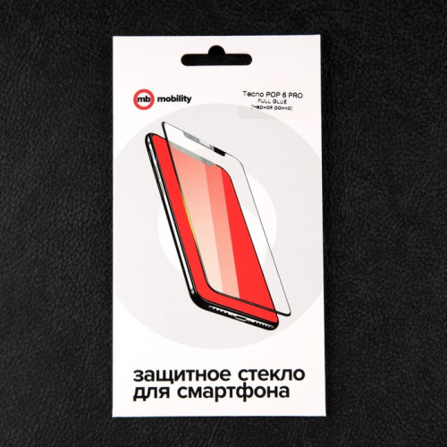 Защитное стекло mObility, для Tecno POP 6 PRO, полный клей, черное Red Line