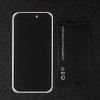 Защитное стекло для iPhone 15 Pro, антишпион, 9H, 0.33 мм, чёрная рамка (производитель не указан)