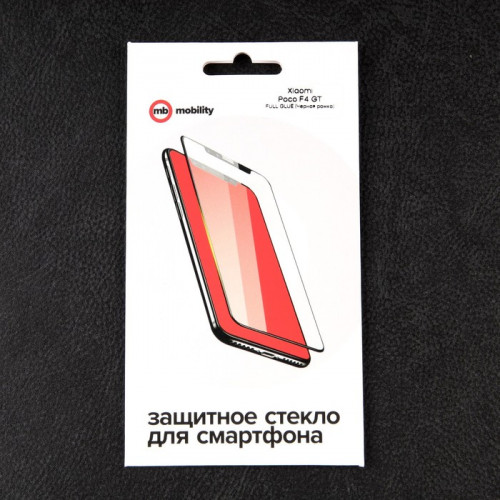 Защитное стекло mObility, для Xiaomi Poco F4 GT, полный клей, черное Red Line