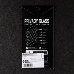 Защитное стекло для iPhone 13/13 Pro/14, антишпион, 9H, 0.33 мм, чёрная рамка