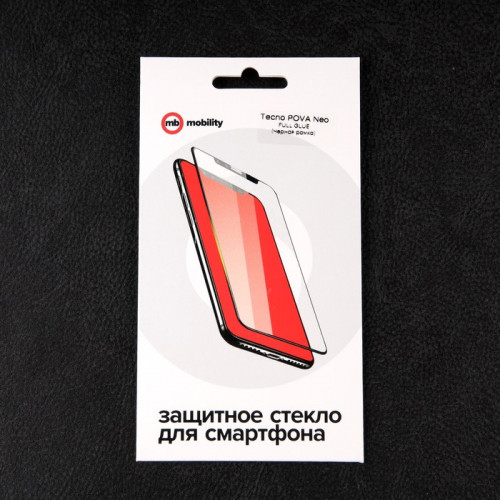 Защитное стекло mObility, для Tecno Pova Neo, полный клей, черное Red Line