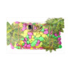 Галька декоративная, флуоресцентная микс: лимонный, зеленый, пурпурный, 350 г, фр.5-10 мм DECOR DE