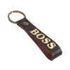 Брелок для автомобильного ключа, ремешок, натуральная кожа, коричневый, босс (производитель не указан)