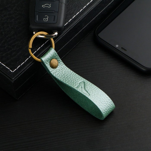 Брелок для автомобильного ключа, ремешок, натуральная кожа, светло-зеленый, каблук (производитель не указан)