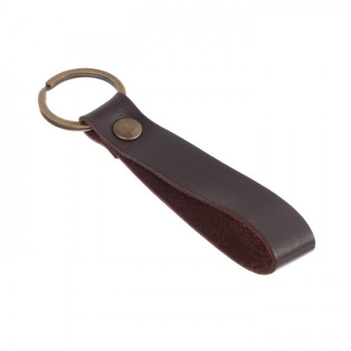 Брелок для автомобильного ключа, ремешок, натуральная кожа, коричневый (производитель не указан)