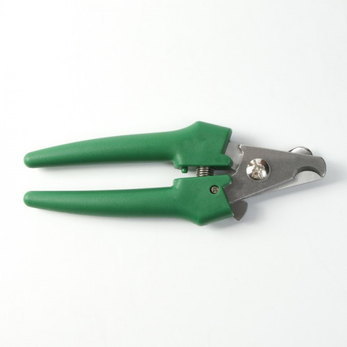 Когтерез боковой большой с прямыми ручками, отверстие 14 мм,  зеленый Пижон