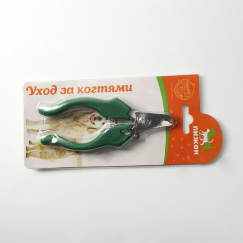 Когтерез боковой малый с фигурными ручками, отверстие 9 мм, зелёный Пижон