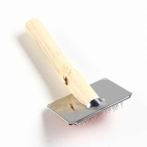 Пуходерка Wood малая с каплями, деревянная ручка, 6 х 12 см Пижон
