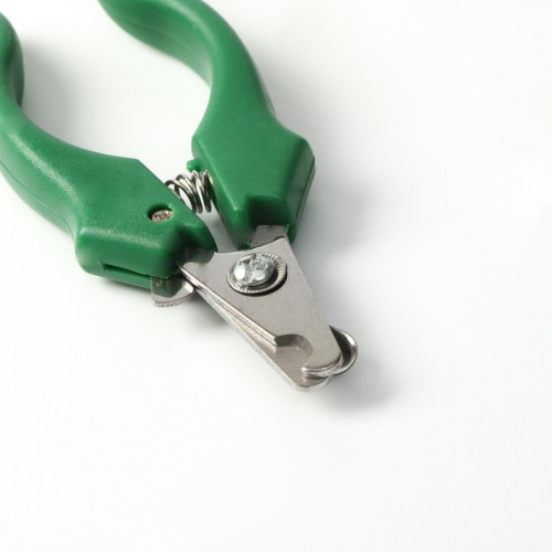 Когтерез боковой малый с фигурными ручками, отверстие 9 мм, зелёный Пижон