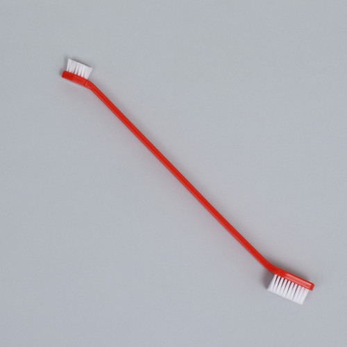 Зубная щётка двухсторонняя, набор 2 шт, красная и зелёная Пижон