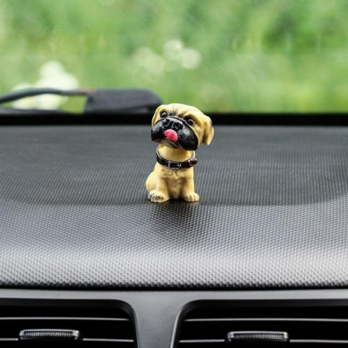 Собака на панель авто, качающая головой, мини, дог (производитель не указан)