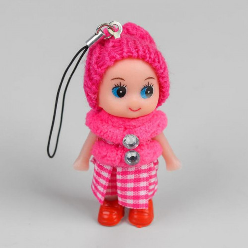 Кукла-брелок «Куколка», в шапочке и манто, цвета МИКС (производитель не указан)