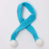 Вязаные шапка и шарфик для игрушек, цвет голубой (производитель не указан)