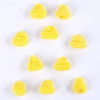 Шапка для игрушек вязаная, набор 10 шт., цвет жёлтый, размер 1 шт. — 3 × 4 см (производитель не указан)