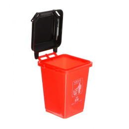 Контейнер под мелкий мусор, 8.5×9.6×11 см, красный