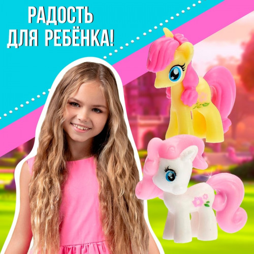 Фигурки - питомцы «Пони», набор 2 шт., МИКС (производитель не указан)