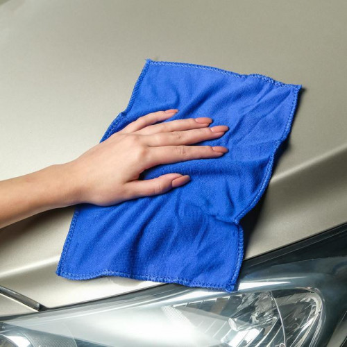 Тряпка для мытья авто, Grand Caratt, микрофибра 20×30 см, синяя Grand Caratt
