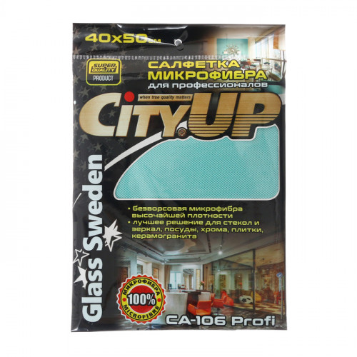 Салфетка микрофибра City-UP 40 х 50 см, СА-106 Profi CityUP