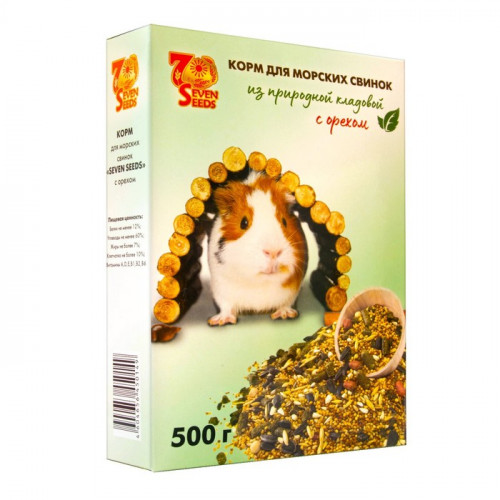 Корм «Seven Seeds» для морских свинок, с орехами, 500 г Seven Seeds