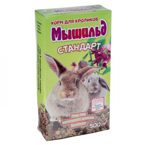 Корм зерновой  «Мышильд стандарт» для декоративных кроликов, 500 г, коробка Мышильд