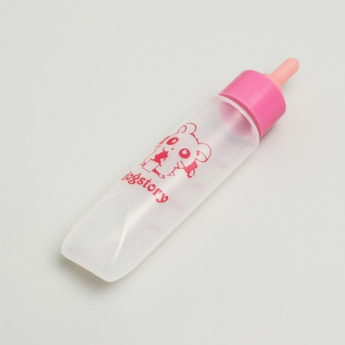 Бутылочка для вскармливания грызунов 30 мл с силиконовой соской (короткий носик), розовая (производитель не указан)
