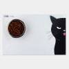 Коврик под миску «Черный кот», 43х28см Пушистое счастье