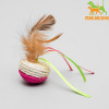 Игрушка-неваляшка из сизаля с перьями и лентами, 5,3 х 9,5 см, микс цветов Пижон