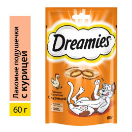 Лакомство Dreamies для кошек, курица, 60 г