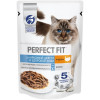 Влажный корм Perfect Fit для кошек,  для шерсти и кожи, индейка, пауч,  75 г Perfect Fit