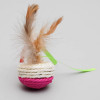 Игрушка-неваляшка из сизаля с перьями и лентами, 5,3 х 9,5 см, микс цветов Пижон