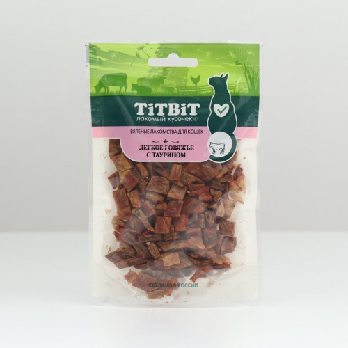 Легкое говяжье TitBit с таурином для кошек, 25 г TiTBiT