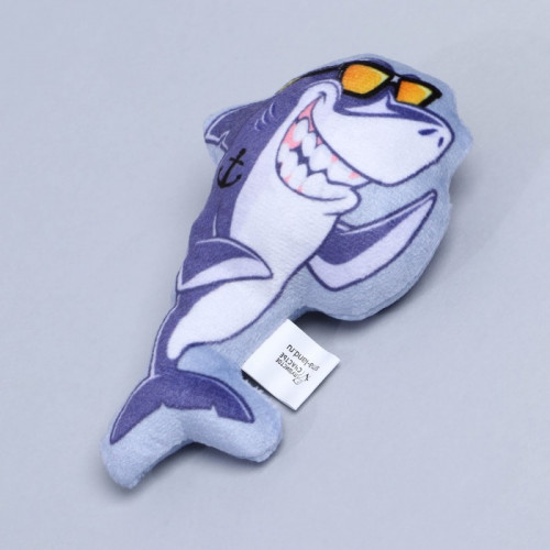 Игрушка для кошек с мятой «‎Акула»‎, 13 х 8 см Пушистое счастье