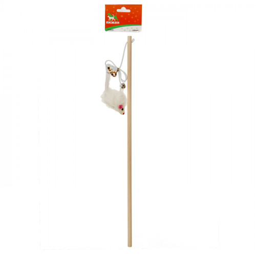 Дразнилка Мышь на деревянной палочке, 36 см Пижон