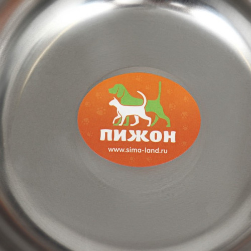Миска металлическая эконом, 0,7 л, 19 х 5 см Пижон