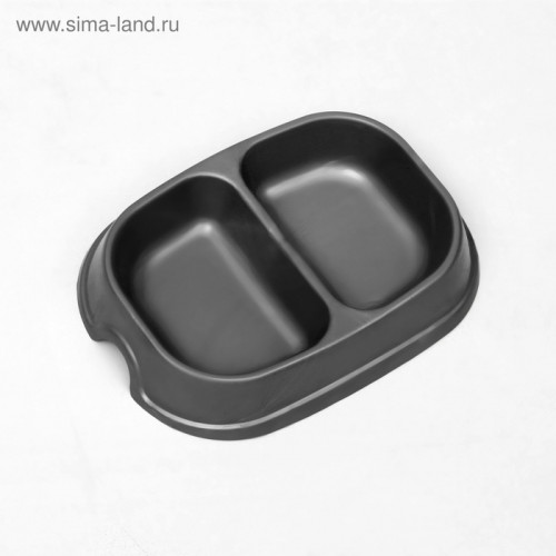 Миска 2 х 200 мл, серая (производитель не указан)