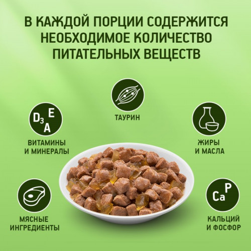Влажный корм KiteKat для кошек, курица в желе, пауч, 85 г Kitekat