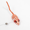 Дразнилка-удочка с мышью на деревянной ручке, оранжевая/белая Пижон
