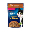 Влажный корм Felix Sensations для кошек, курица/морковь в желе, пауч, 75 г FELIX