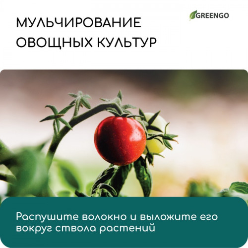 Волокно кокосовое, для мульчирования, 2 л, Greengo Greengo