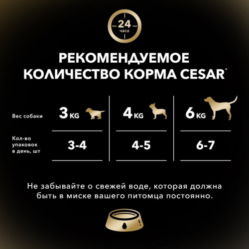 Влажный корм Cesar для собак, жаркое с уткой, пауч, 85 г Cesar