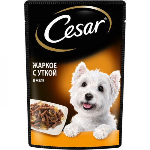 Влажный корм Cesar для собак, жаркое с уткой, пауч, 85 г Cesar