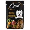 Влажный корм Cesar для собак, индейка, горох, морковь, в желе пауч, 80г Cesar
