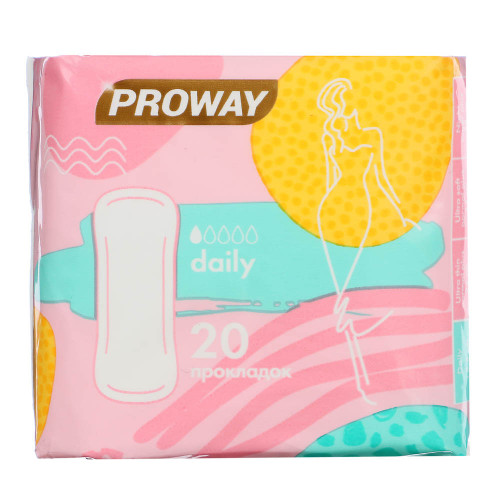 PROWAY Прокладки ежедневные в индивидуальной упаковке, 20шт Proway