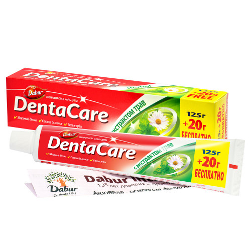 Зубная паста DABUR Denta Care,с экстрактом трав/отбеливающая/комплексная,145 г Dabur