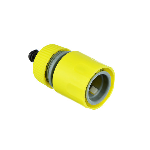 INBLOOM Коннектор быстросъемный для шланга d1/2", аквастоп, пластик INBLOOM
