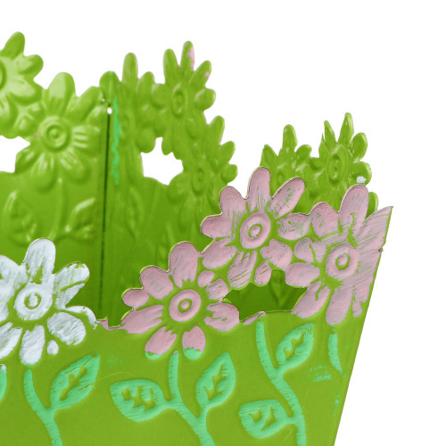 INBLOOM Кашпо квадратное цветочный край 14х14х8см, металл INBLOOM