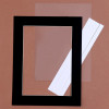 Паспарту размер рамки 21,5 × 16,5 см, прозрачный лист, клейкая лента, цвет чёрный (производитель не указан)