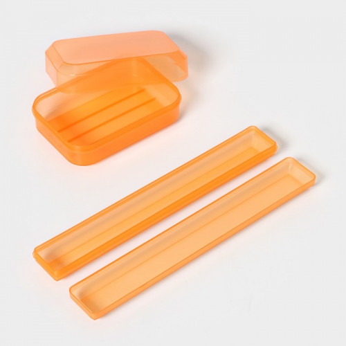 Набор дорожный, 2 предмета, футляр для зубной щётки 19 см, мыльница 10×6×3,5 см, цвет МИКС (производитель не указан)