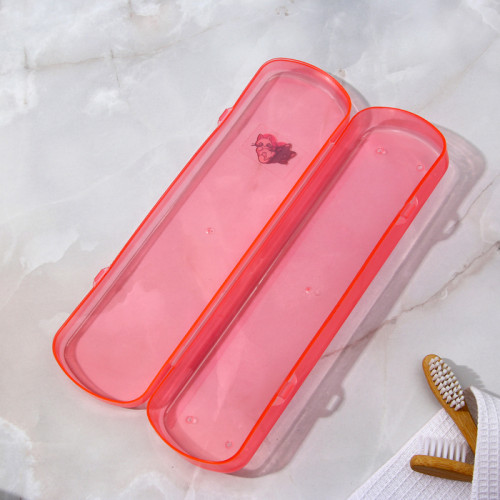 Футляр для зубной щётки и пасты, розовый , 21 х 5,5 см (производитель не указан)